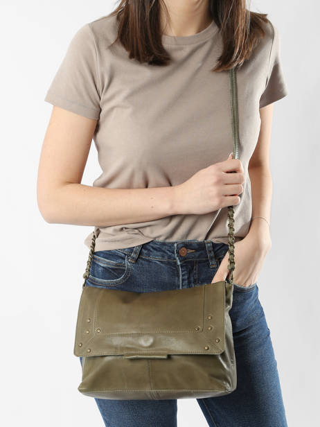 Cross Body Tas Felizia Leder Pieces Groen felizia 17116819 ander zicht 1